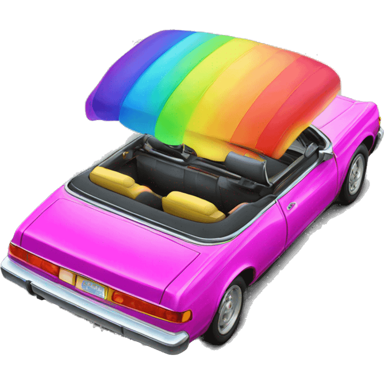 neon rainbow retro convertible emoji