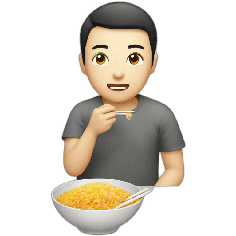 Chinese eating rice emoji