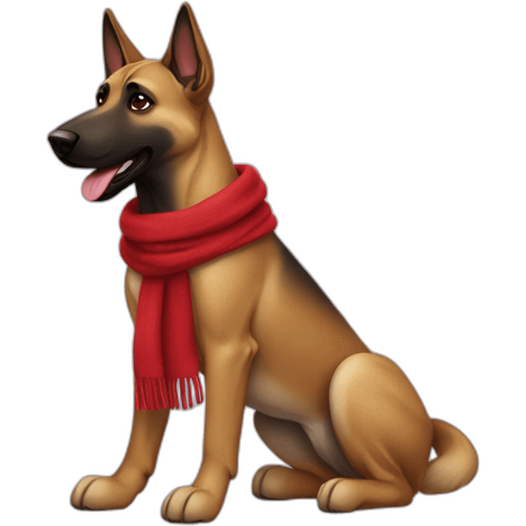 malinois dog with red scarf emoji