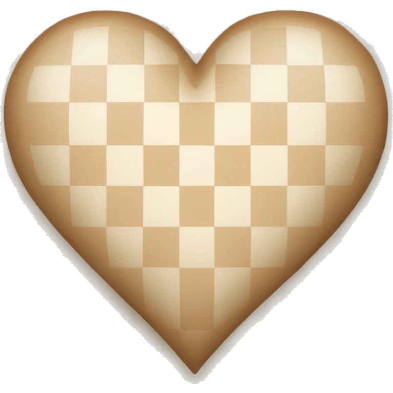 Beige checkered heart emoji