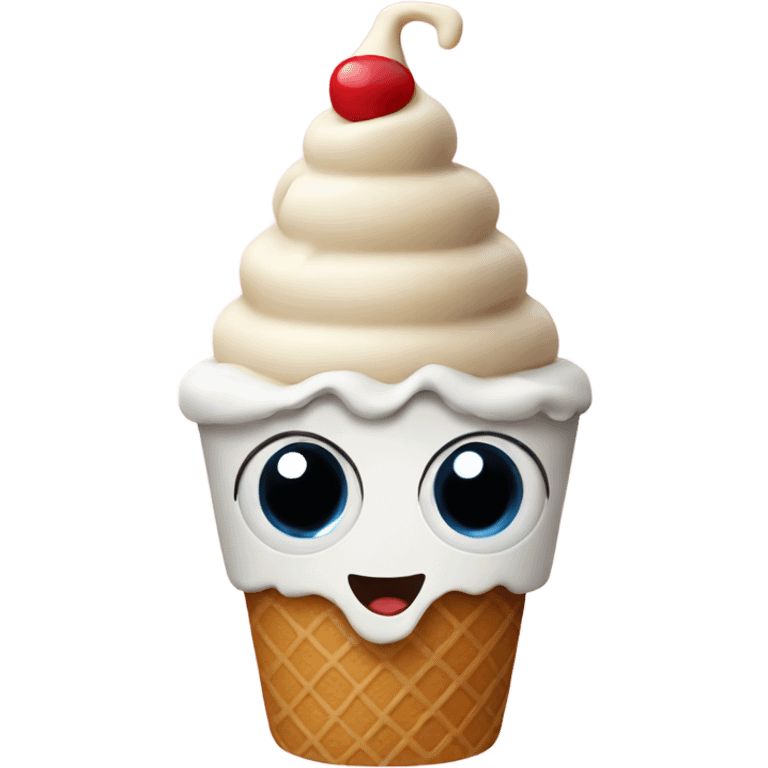 ice cream with eyes emoji