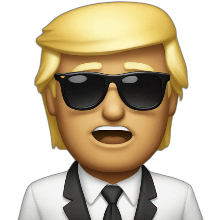 trump with sunglasses emoji