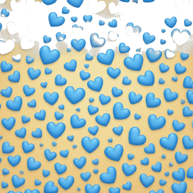 Lovey emoji with blue hearts  emoji