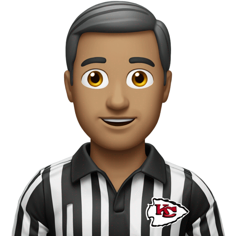 Referee wearing a red Kansas city chiefs hat  emoji