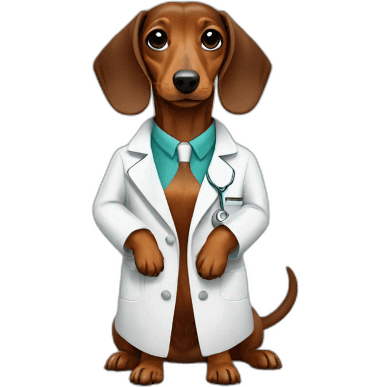 doctor Dachshund brown emoji