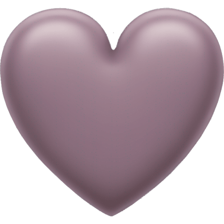 Dark mauve flat heart emoji