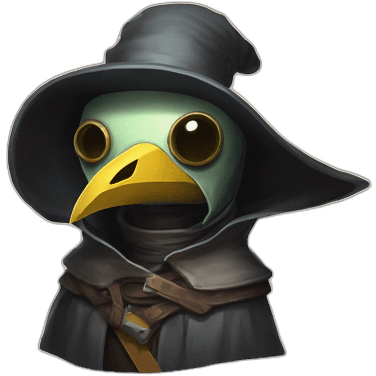 alien  Plague Doctor roguelike rpg style inspired by slay thee spire emoji