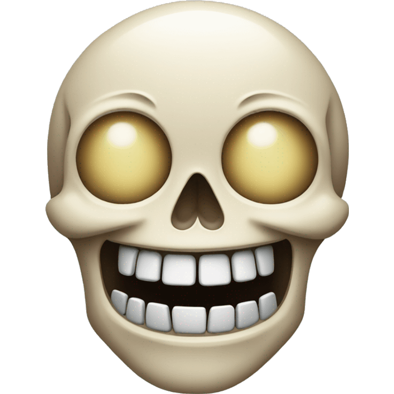 Skull smiling face emoji