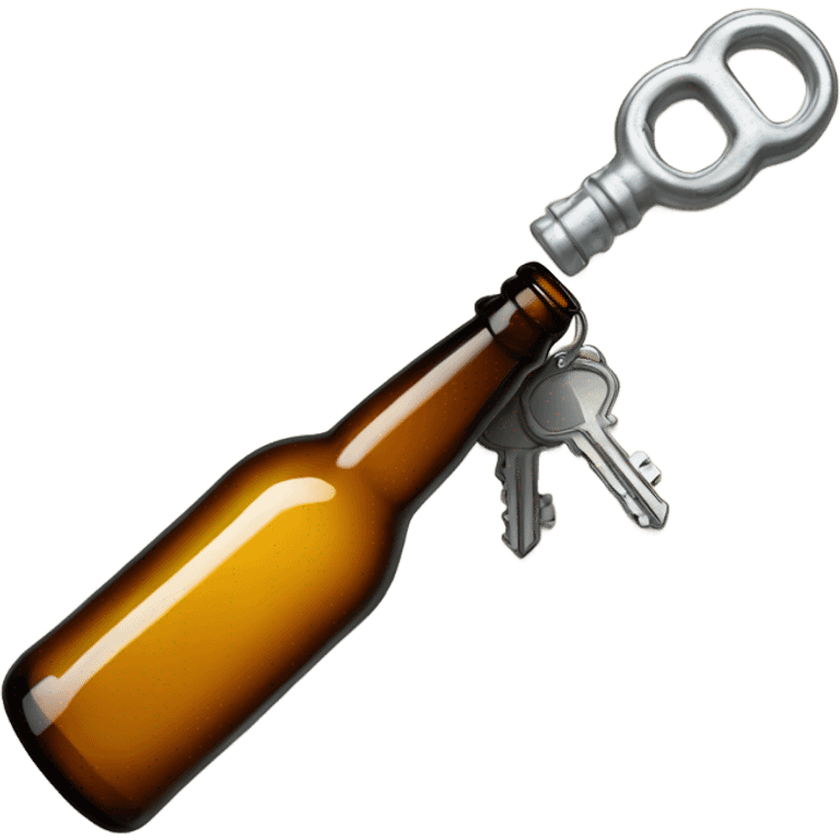 key and beer bottle simple emoji