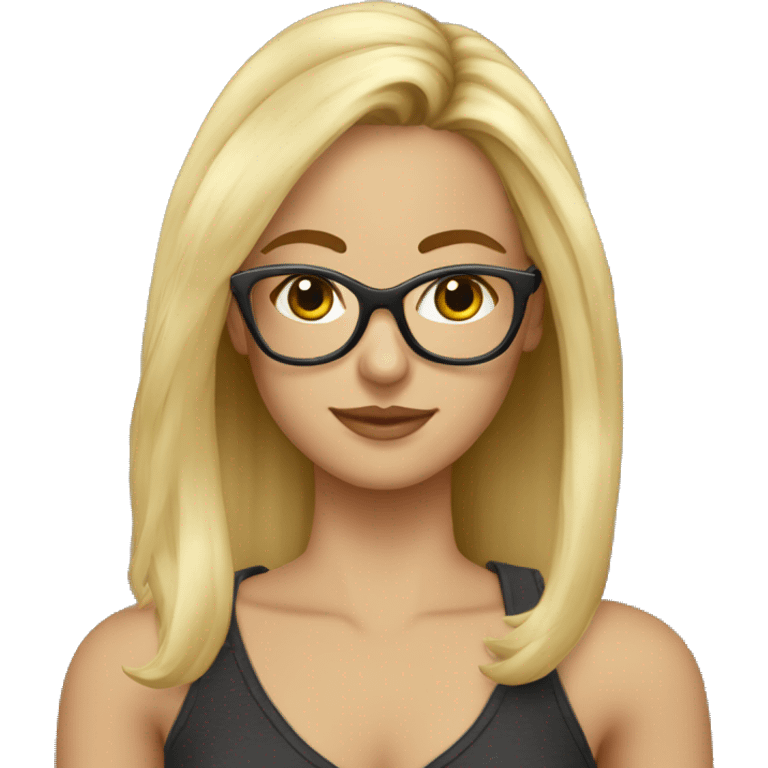 Fille qui s'appelle Louna cheveux blond avec lunettes emoji