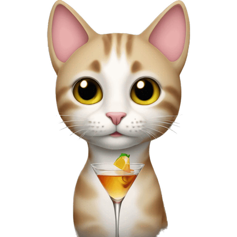 Cat with a martini emoji