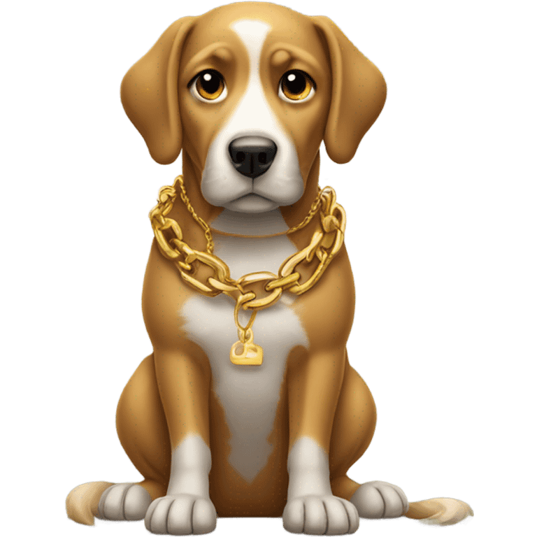 Dog with a gold chain emoji