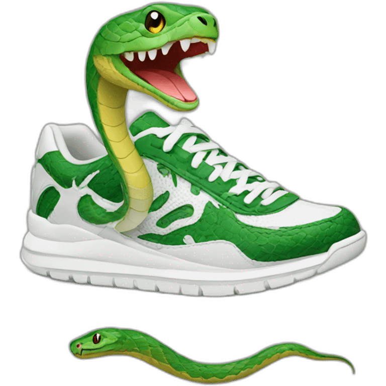 snake with sneakers emoji