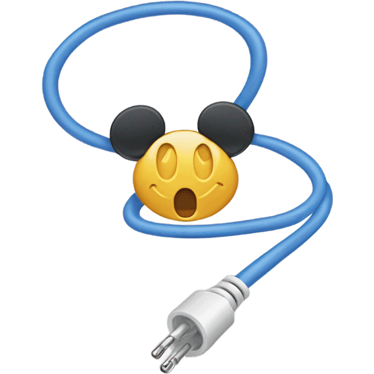 Eletric cable mickie mouse connector emoji