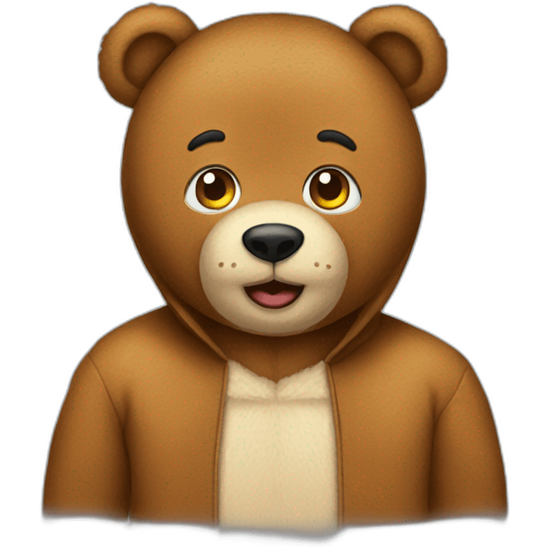 Guy in a teddy bear onesie emoji