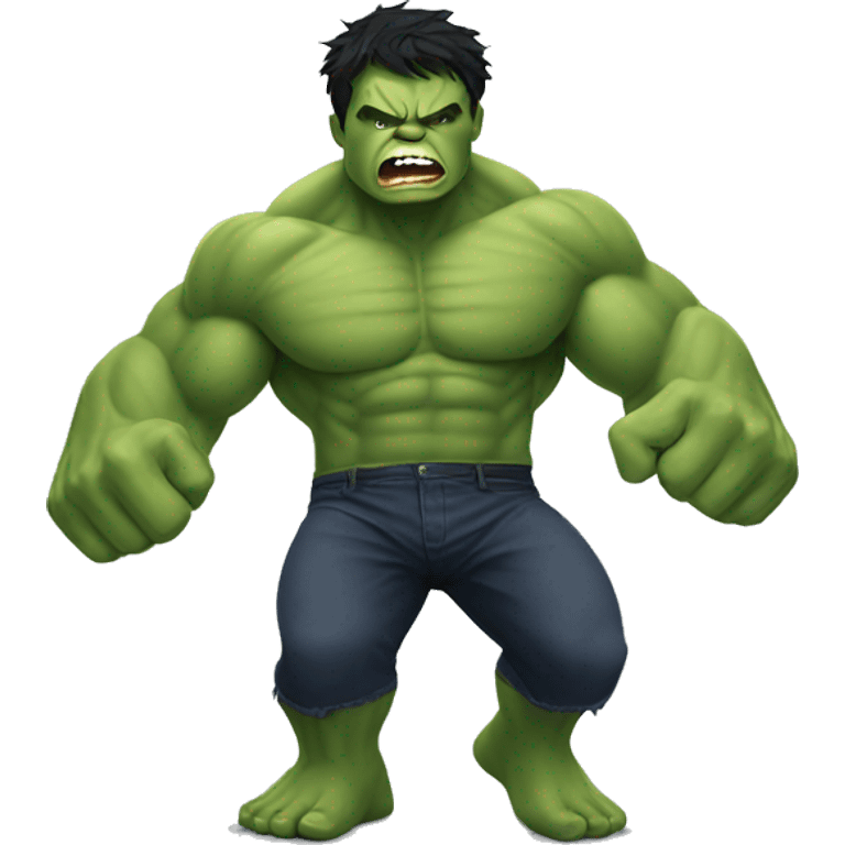 Hulk fighting emoji