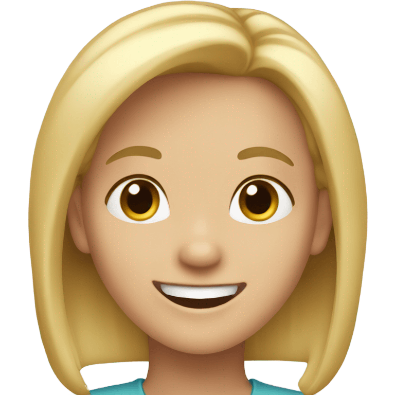 Happy blond girl emoji