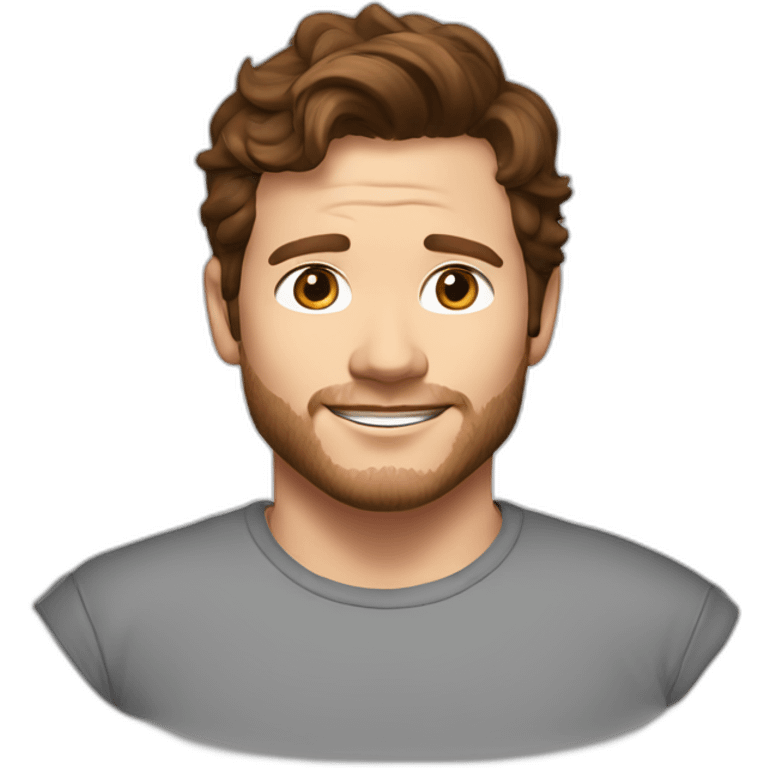 Chris Pratt brunette t-shirt emoji