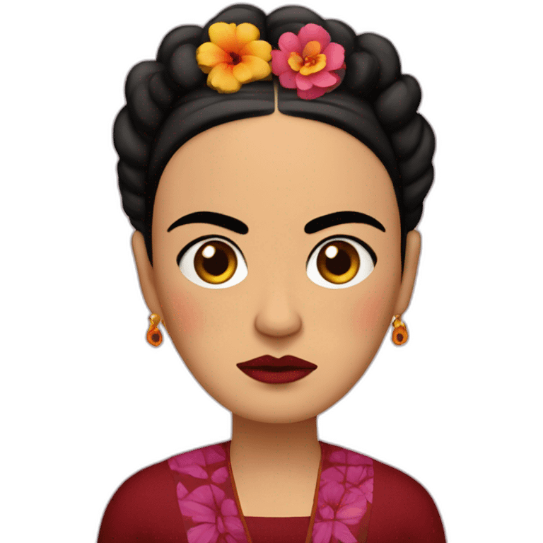 Frida khalo grumpy emoji