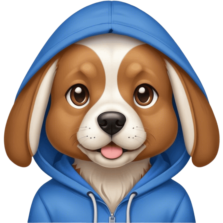 Dog wearing a hoodie emoji