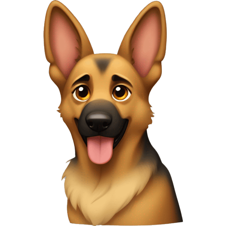 German Shepard dog with fluffy ears emoji