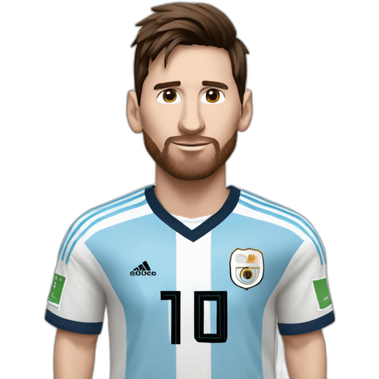 lionel messi with argentina jersey emoji