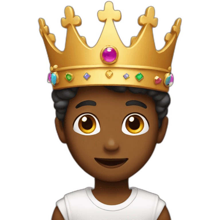 Boy with crown emoji