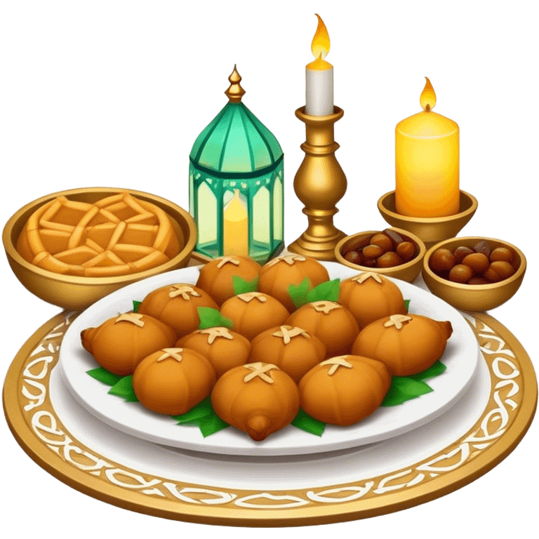 Feast with Ramadan lights emoji