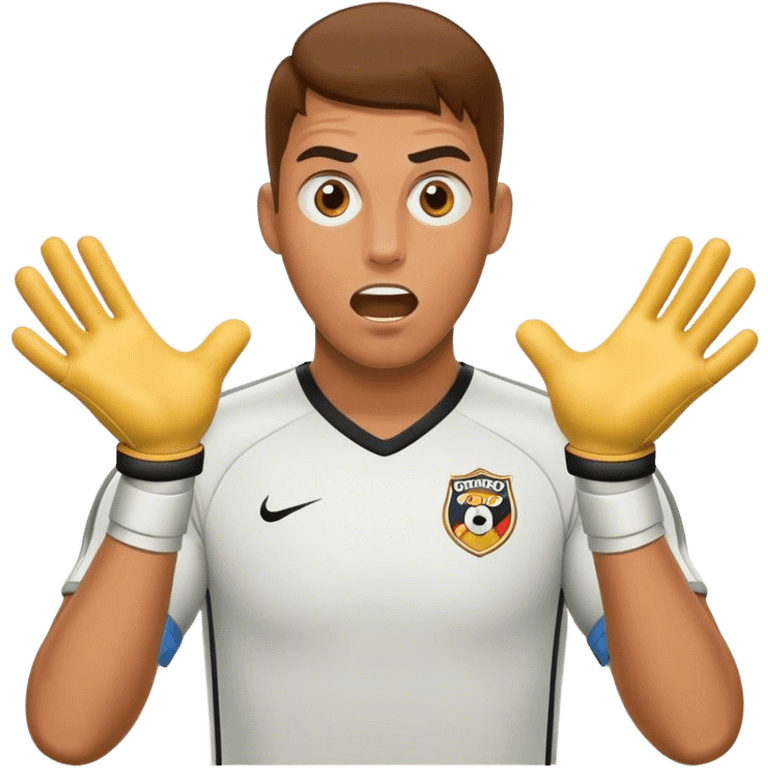 surprised goalkeeper emoji