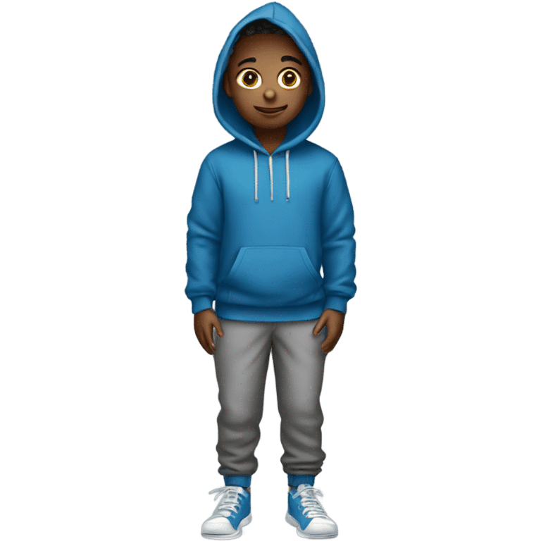 kid wearing a hoodie and joggers emoji