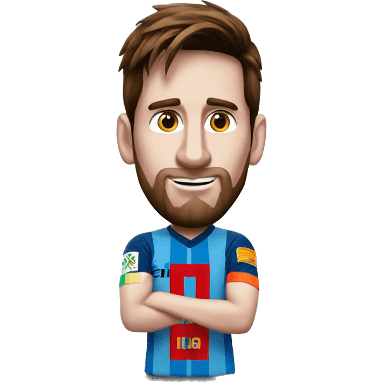 Messi con la mundial y una corona  emoji