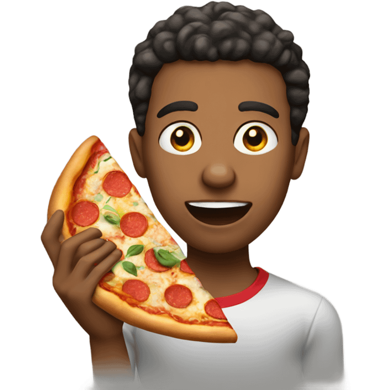 Me eating pizza emoji