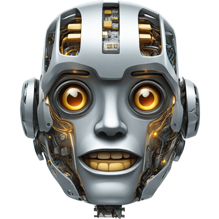 high-tech realistic robot emoji