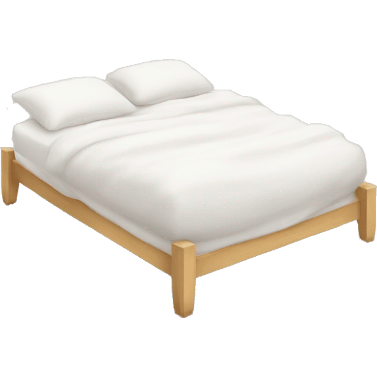 White bed with pillows  emoji