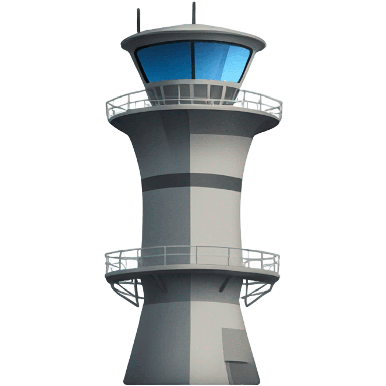 air traffic control tower, tall, front view emoji