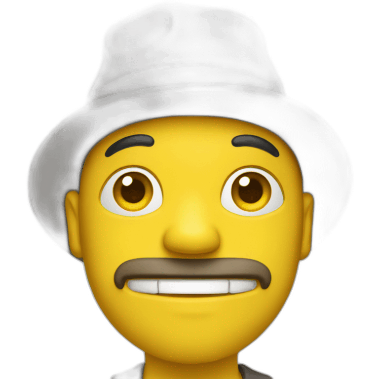 yellow man with topper emoji