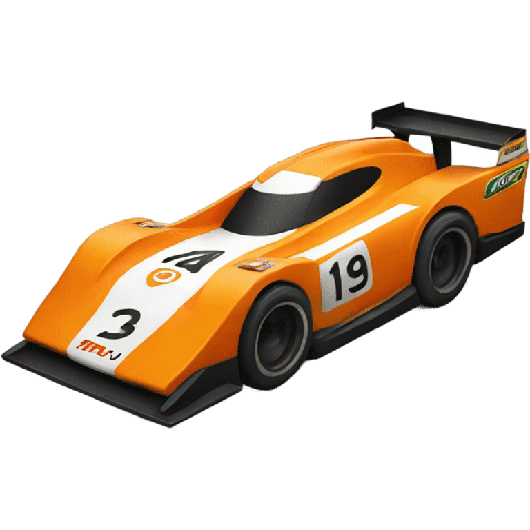 Orange race car emoji