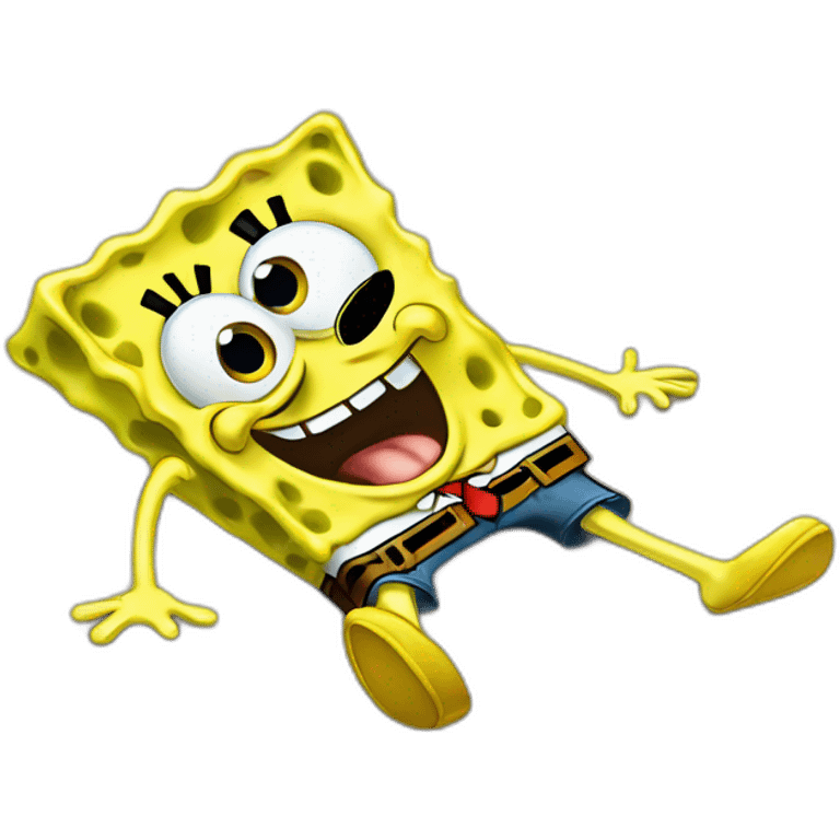 spongebob popping on the floor emoji