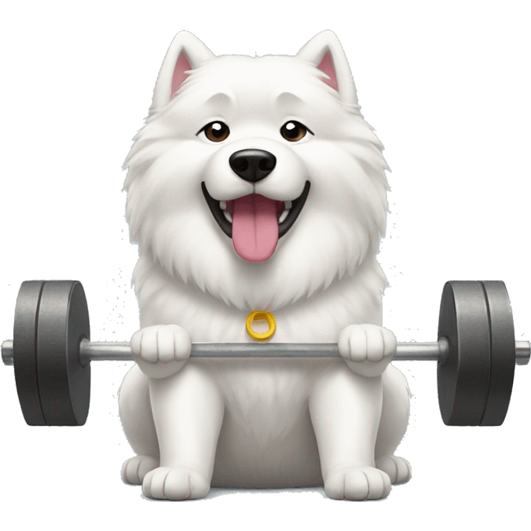 samoyed weightlifting emoji