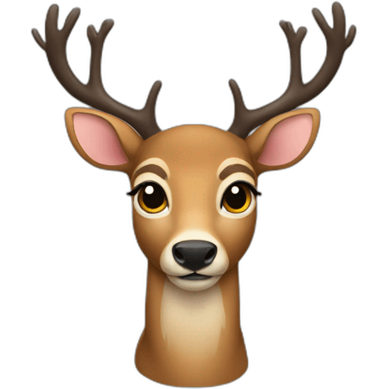 deer wearing a black shirt emoji