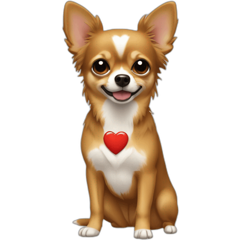 chihuaua+yorkshire+heart emoji