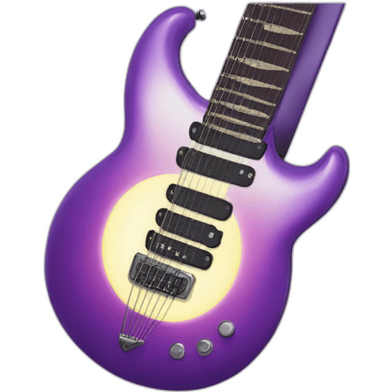 Moon purple electric guitar emoji