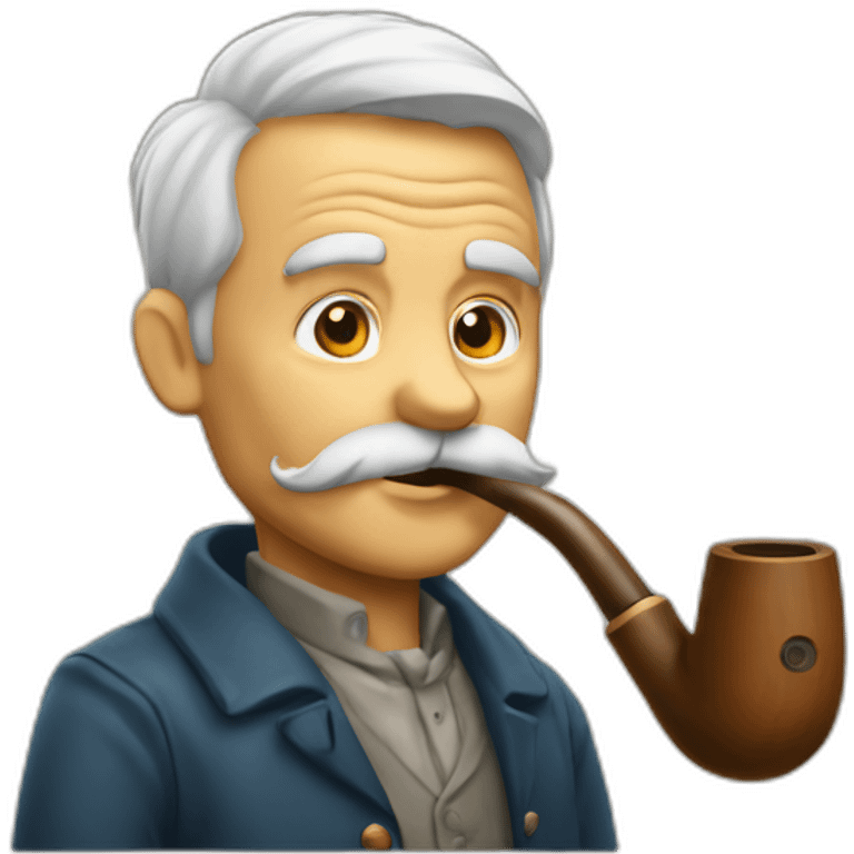 Vieux avec une pipe emoji