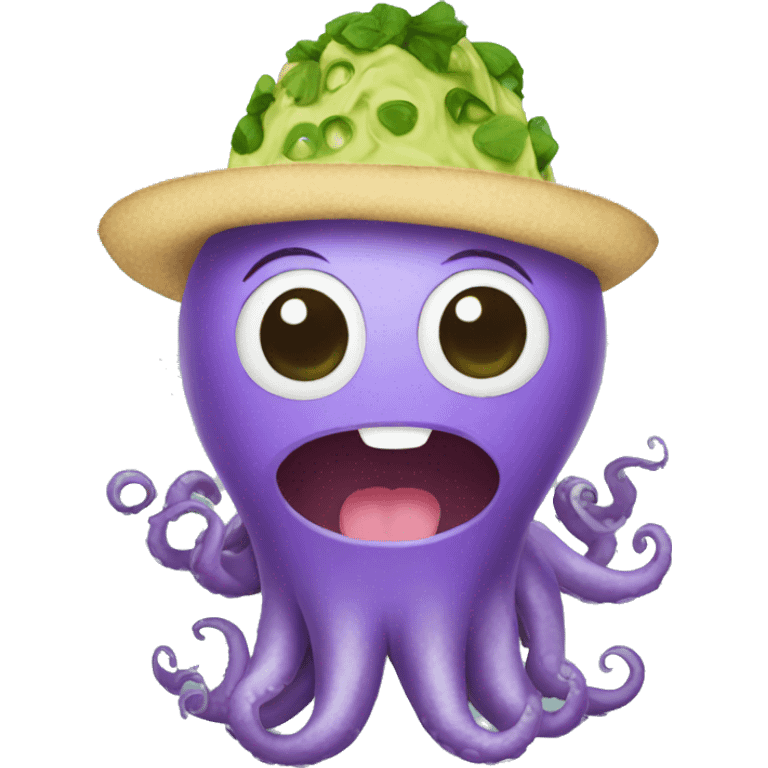 guacamole octopus cute emoji