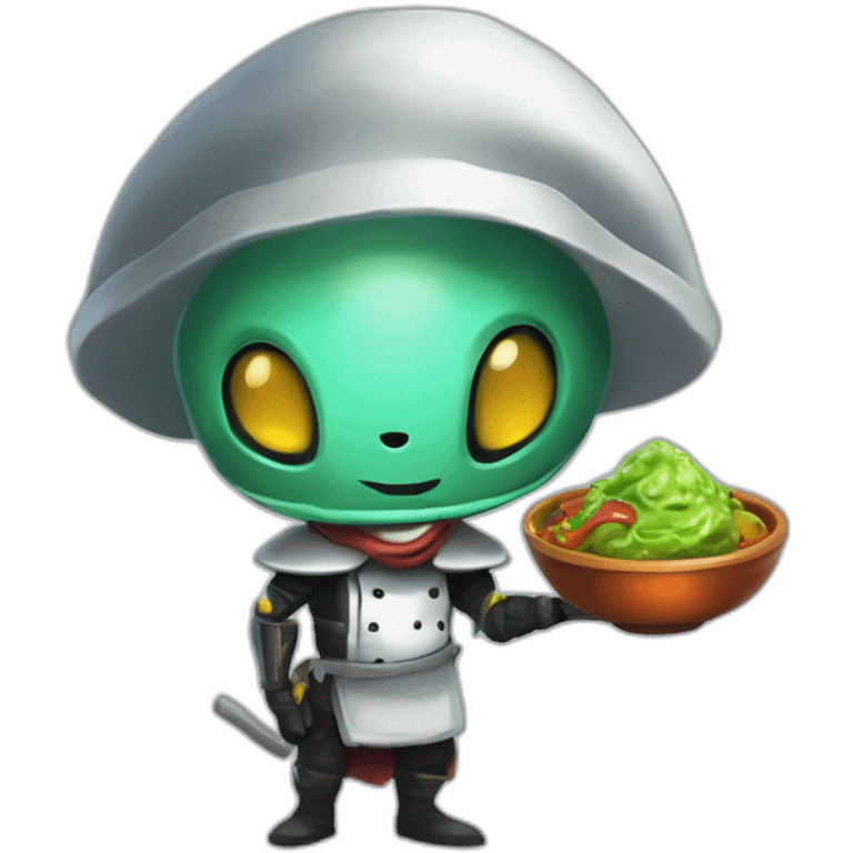 alien chef scifi roguelike rpg style inspired by slay the spire digital art emoji