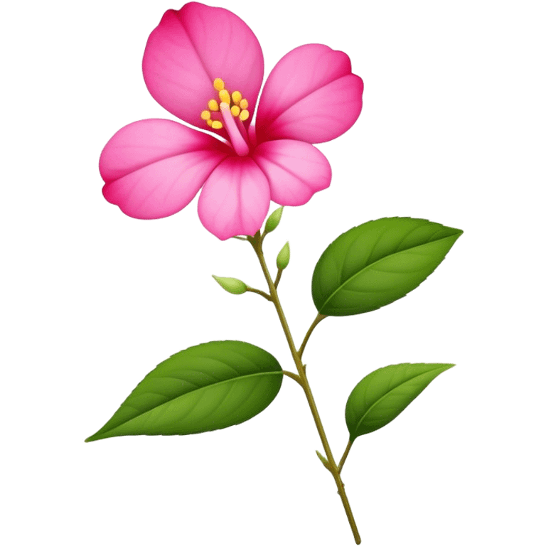 single Impatiens Balsamina flower stem emoji