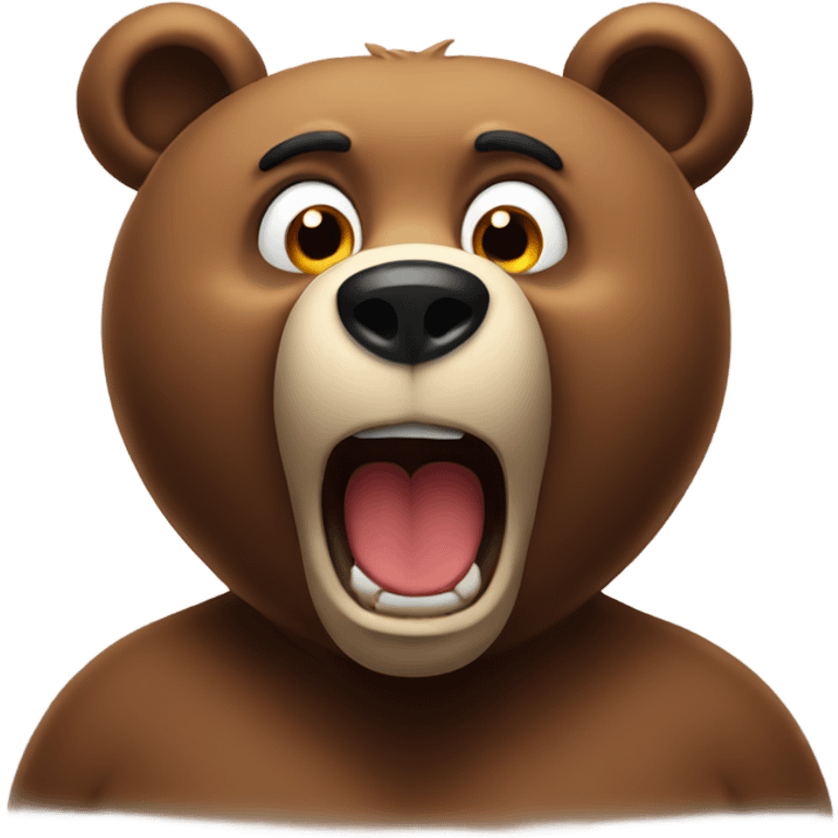 Shocked bear emoji