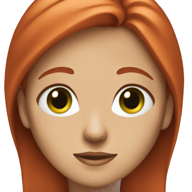 Red hair tall girl with one brown eye and one green eye emoji