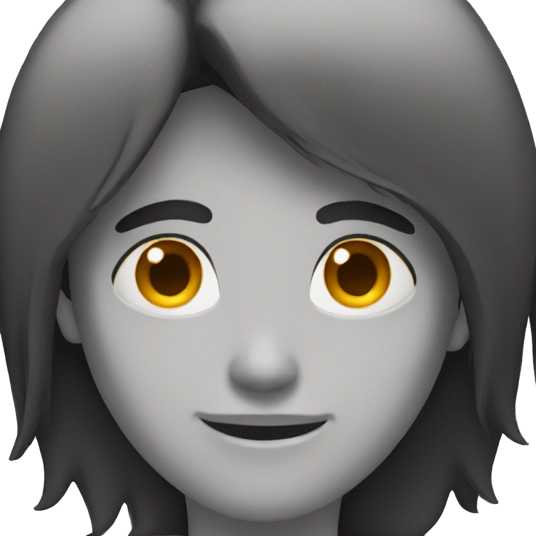 Male long black Hair emoji