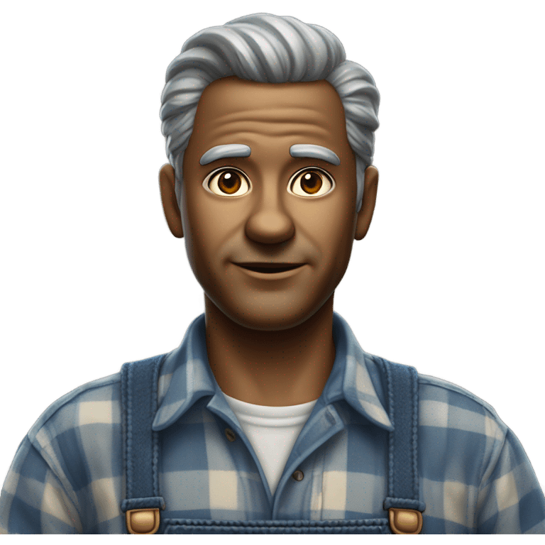 photorealistic blue collar worker 1950s emoji